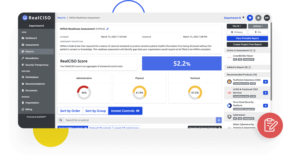 RealCISO Cybersecurity Assessments Hero