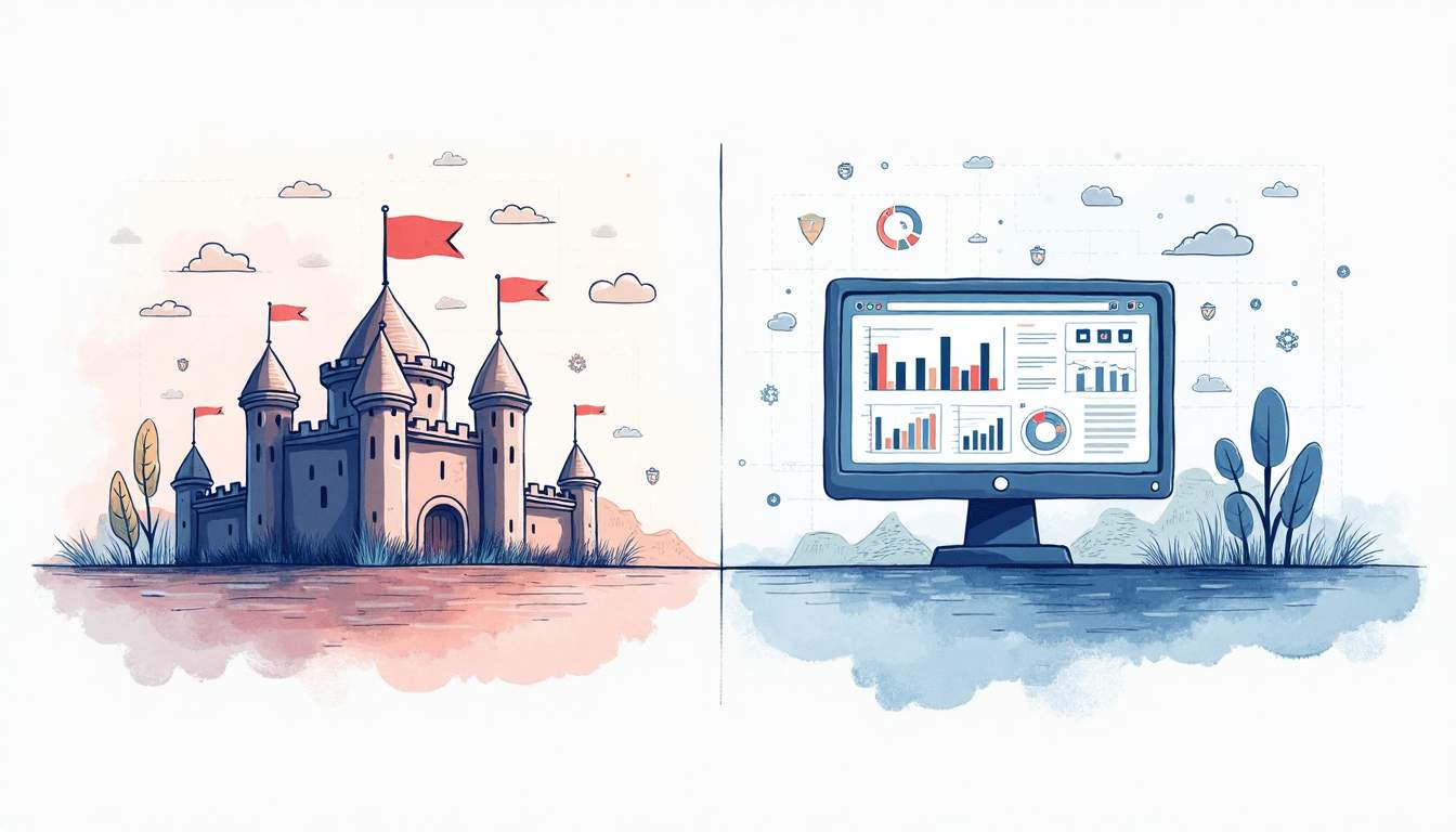 An abstract comparison of two distinct cybersecurity landscapes